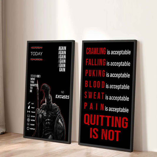 Viking- Quiting Is Not Canvas Set Ready To Hang Gift For Your Son Your Friend