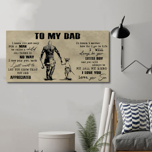 TO DAD- CANVAS POSTER