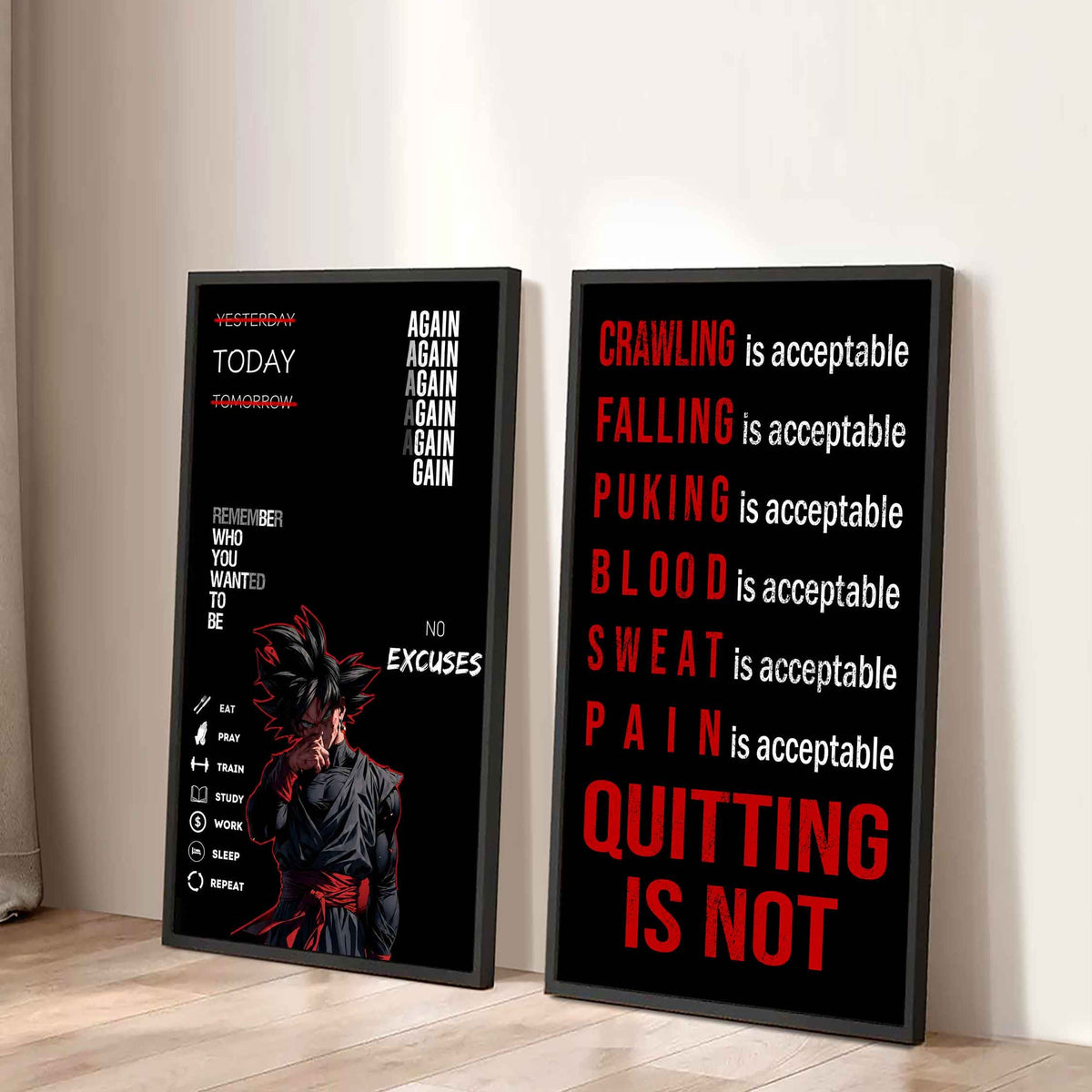 Spartan- Quiting Is Not Canvas Set Ready To Hang Gift For Your Son Your Friend