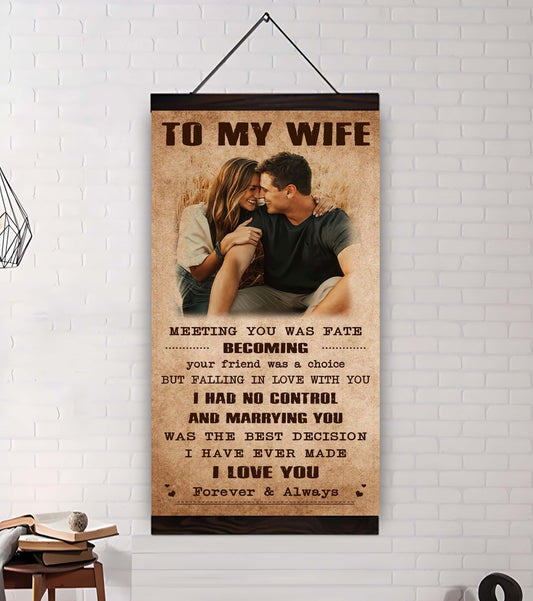 Valentine gifts-Custom image canvas-Husband to Wife- If I could give you one thing in life