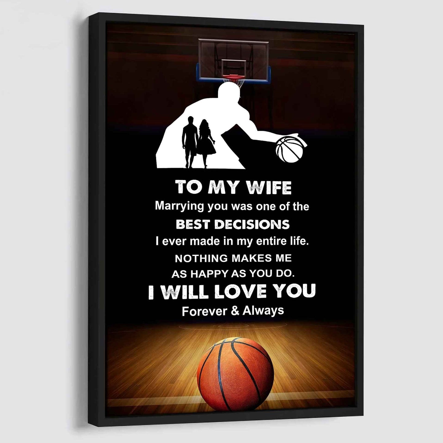 Sport Poster Canvas To My Wife Marrying You Was One Of The Best Decision Gift For Your Wife