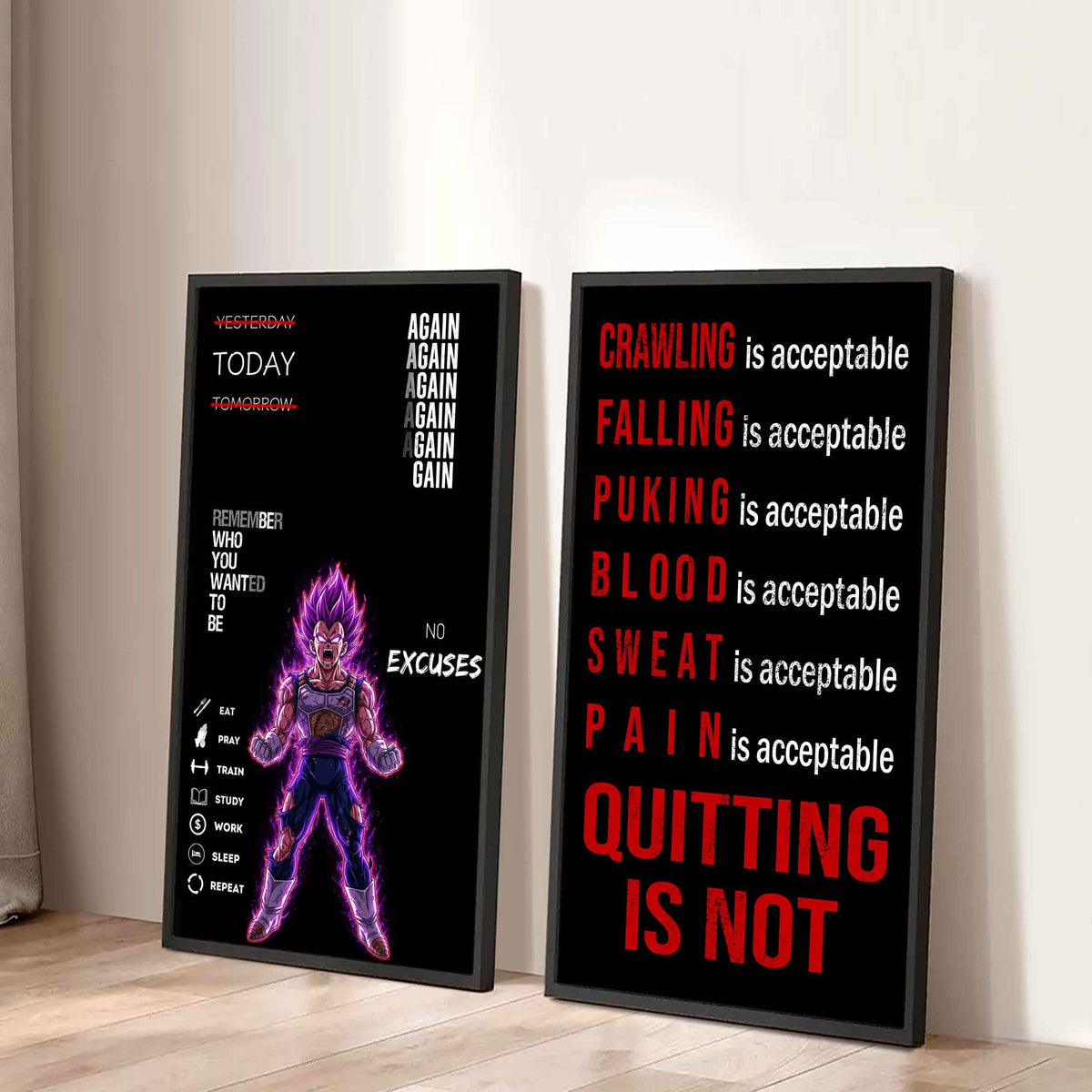 Spartan- Quiting Is Not Canvas Set Ready To Hang Gift For Your Son Your Friend