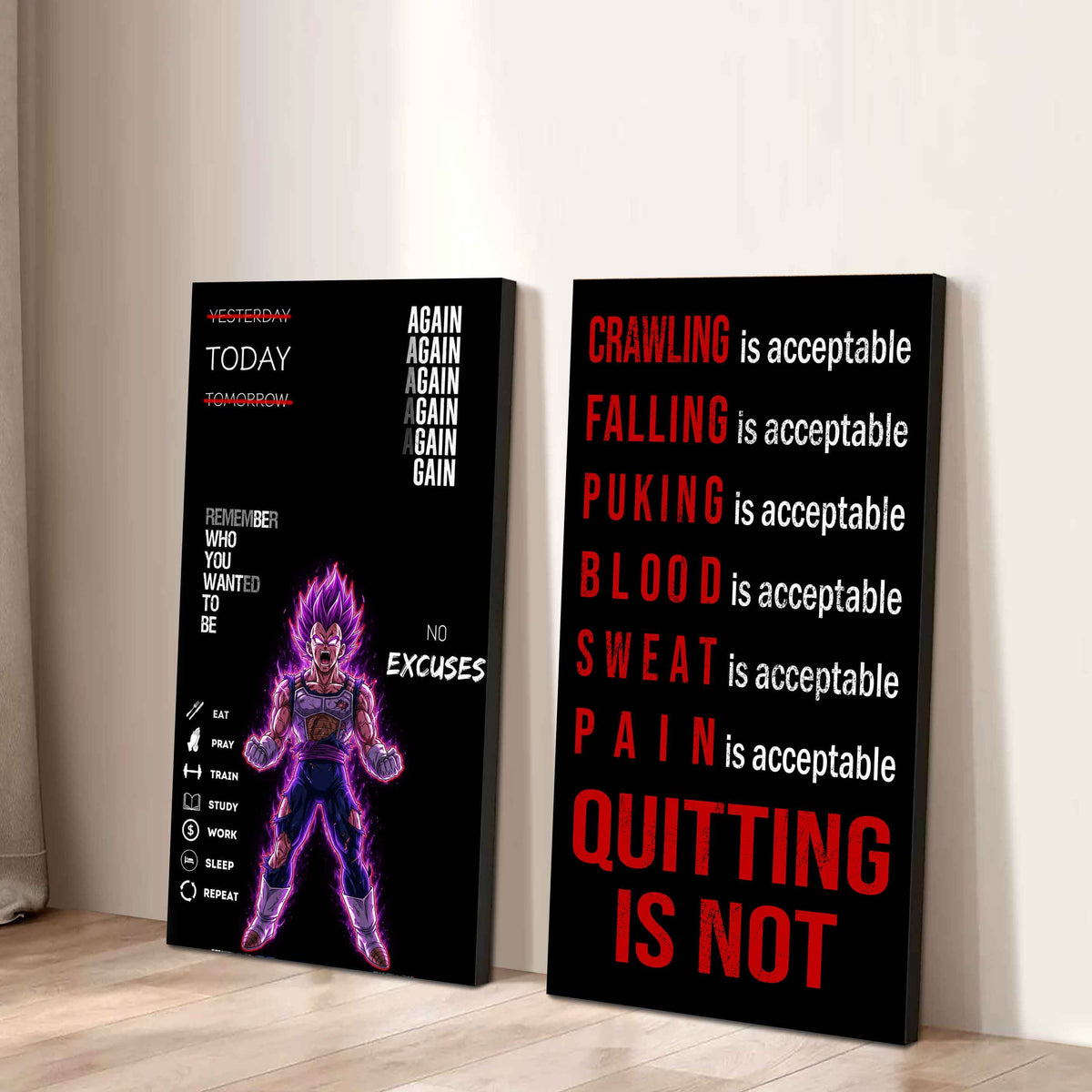 Spartan- Quiting Is Not Canvas Set Ready To Hang Gift For Your Son Your Friend