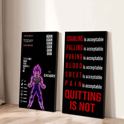 Spartan- Quiting Is Not Canvas Set Ready To Hang Gift For Your Son Your Friend