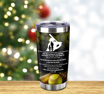 Customizable Tumbler To My Son With Inspriration Quotes From Dad And Mom