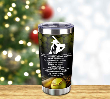 Customizable Tumbler To My Son With Inspriration Quotes From Dad And Mom