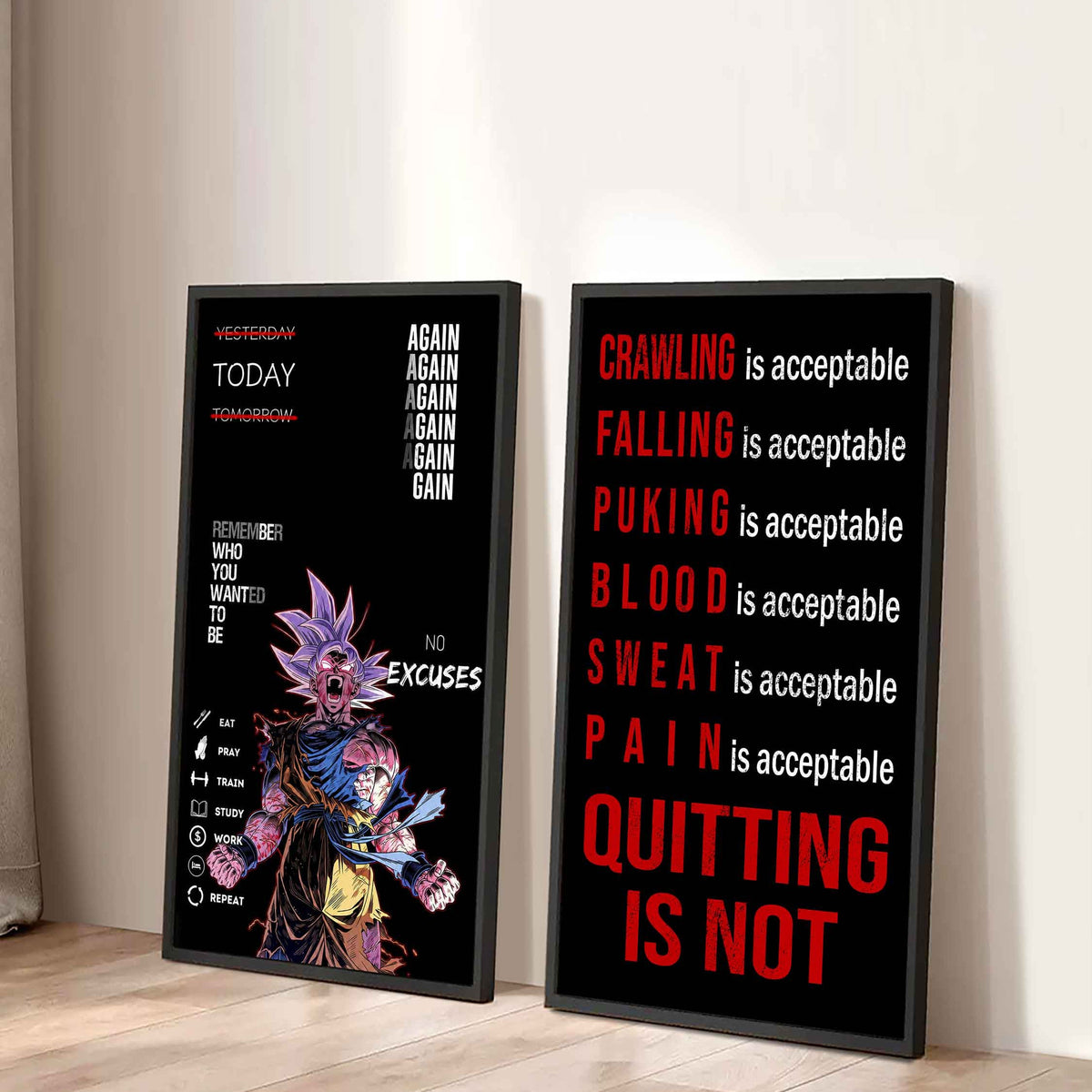 Spartan- Quiting Is Not Canvas Set Ready To Hang Gift For Your Son Your Friend