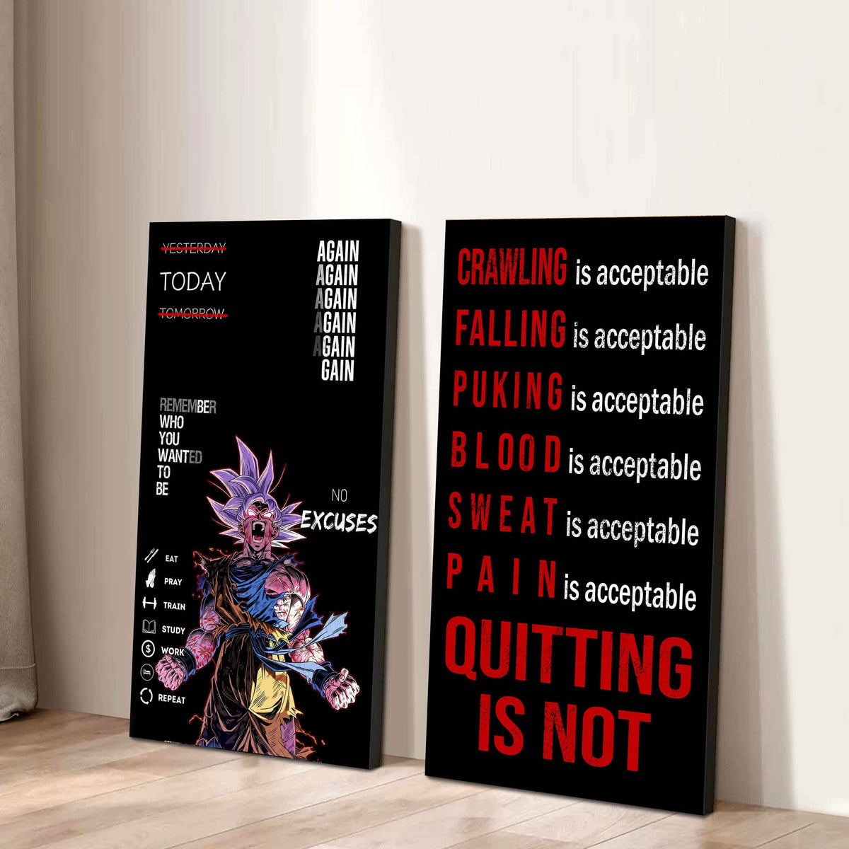 Spartan- Quiting Is Not Canvas Set Ready To Hang Gift For Your Son Your Friend