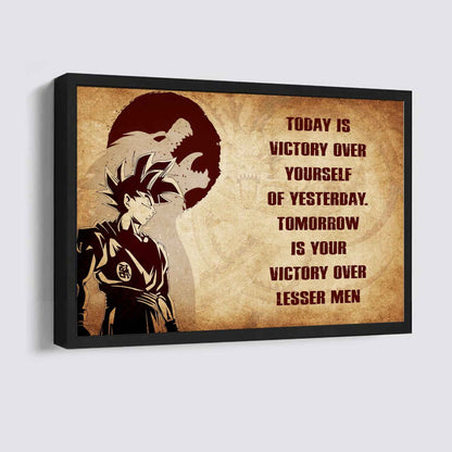 Knight Templar Poster Canvas Today Is Victory Over Yourself Of Yesterday Best Gift With Motivation Quotes