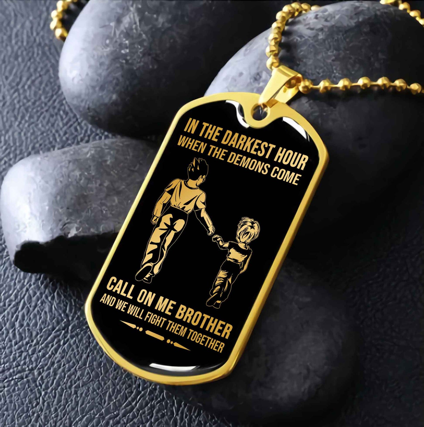 GH and GT Military Chain Silver Plated 18K Gold Plated Brother Forver Call On Me Brother And We Will Fight Them Together