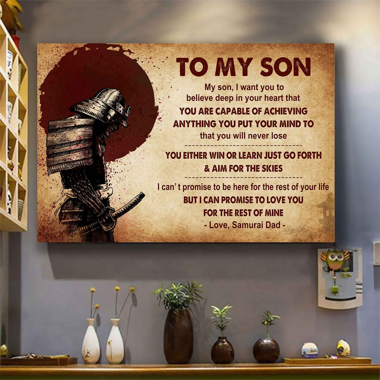 Spartan Poster Canvas You Will Never Lose You Either Win Or Learn From Dad To Son