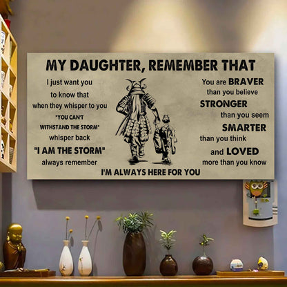 Soldier To My Daughter Remember That When They Whisper To You Whisper Back I'm The Storm I'm Always Here For You