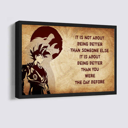 Knight Templar Poster Canvas It's Not About Being Better Than Someone Else Best Gifts Motivation Quotes