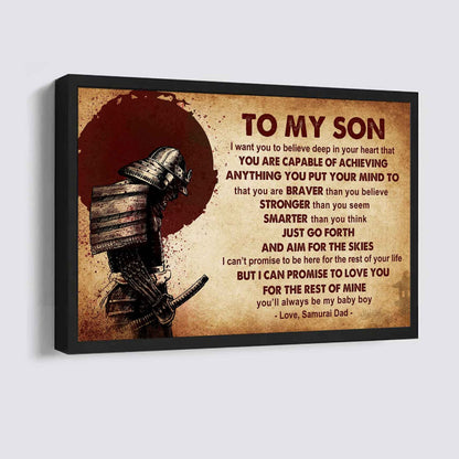 Spartan Poster Canvas Just Go Forth And Aim For The Skies From Dad To Son Gift For Your Son