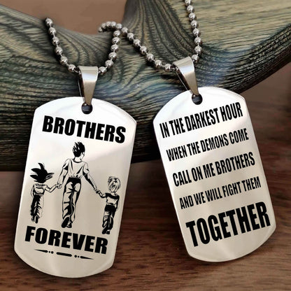 DRB Personalized Double Sided Dog Tag For My Brother - Call On Me Brother And We Will Fight Them Together Gift For Your Friend