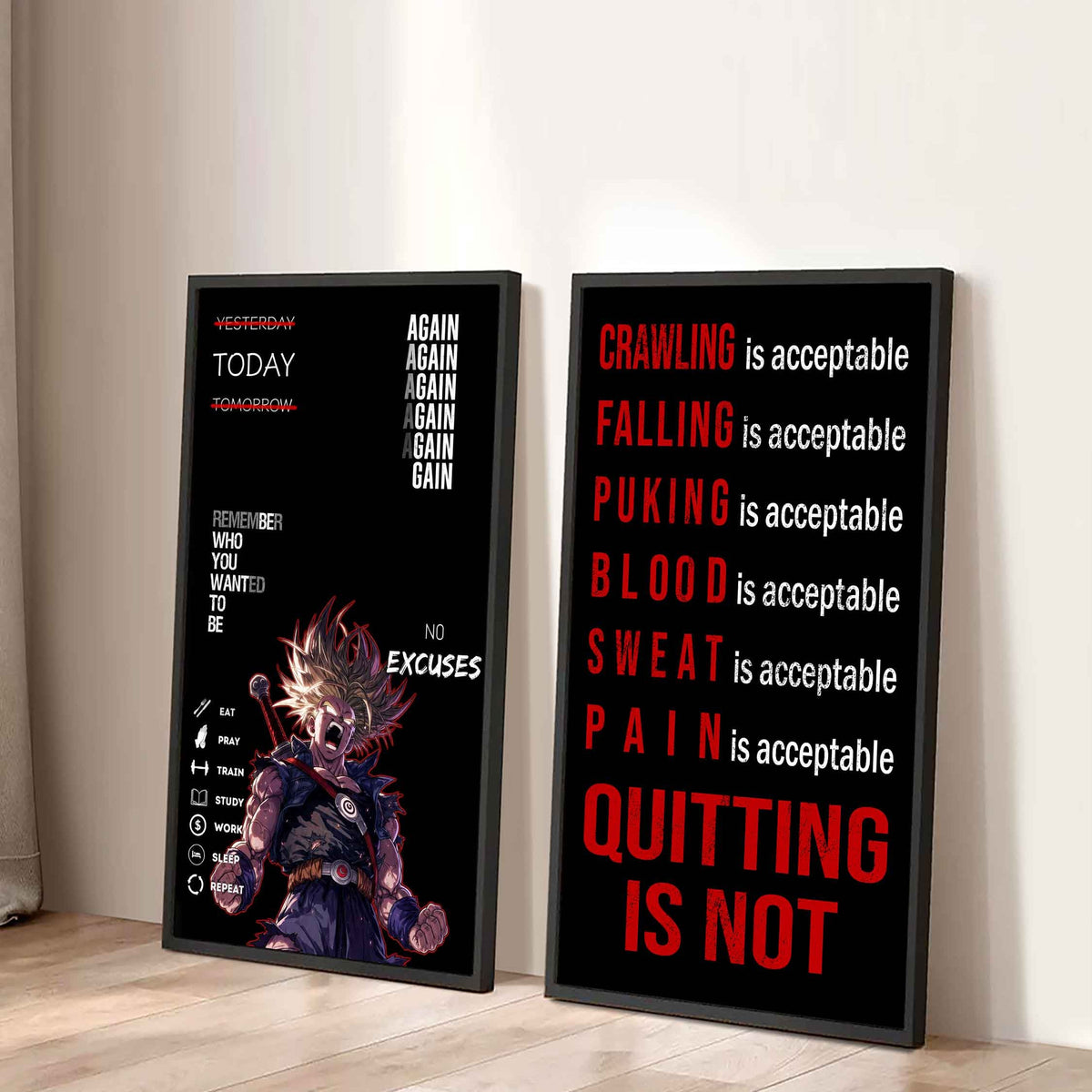 Spartan- Quiting Is Not Canvas Set Ready To Hang Gift For Your Son Your Friend
