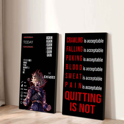 Spartan- Quiting Is Not Canvas Set Ready To Hang Gift For Your Son Your Friend
