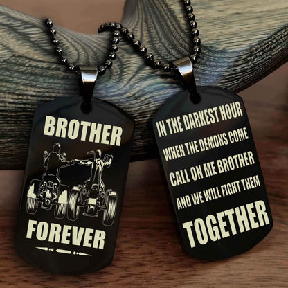 Knight Templar Personalized Double Sided Dog Tag For My Brother - Call On Me Brother And We Will Fight Them Together Gift For Your Friend