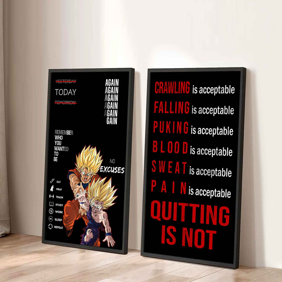 Spartan- Quiting Is Not Canvas Set Ready To Hang Gift For Your Son Your Friend