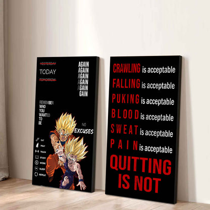 Spartan- Quiting Is Not Canvas Set Ready To Hang Gift For Your Son Your Friend