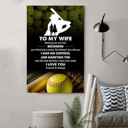 Sport Poster Canvas To My Wife Meeting You Was Fate Becoming Your Friend Gift For Your Wife