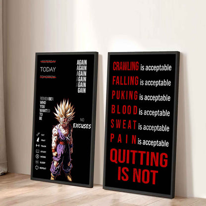 Spartan- Quiting Is Not Canvas Set Ready To Hang Gift For Your Son Your Friend