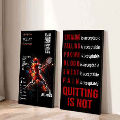 Spartan- Quiting Is Not Canvas Set Ready To Hang Gift For Your Son Your Friend