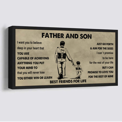 Sport-Family Father And Son Best Friends For Life - Ver 2 You Will Never Lose Poster Canvas Gift For Son From Father