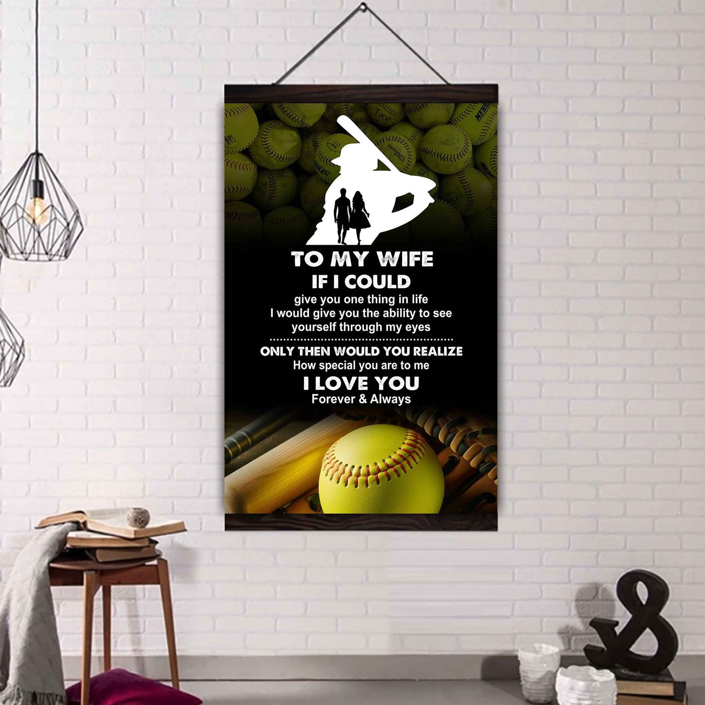 Sport Poster Canvas To My Wife If I Could Give You One Thing In Life I Love You Gift For Your Wife
