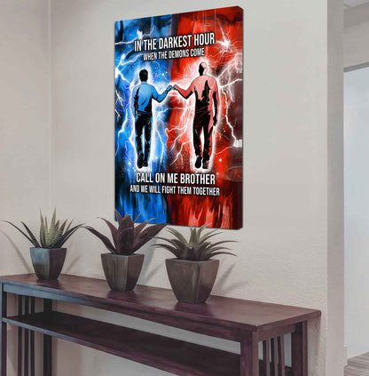 DRB Canvas Wall Art Call On Me Brother And We Will Fight Them Together Gift For Your Friend