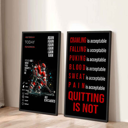 Spartan- Quiting Is Not Canvas Set Ready To Hang Gift For Your Son Your Friend