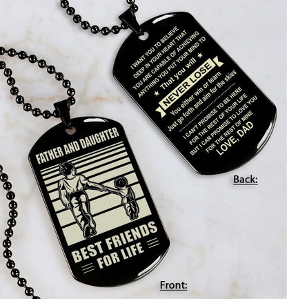 NVL Personalized Double Sided Dog Tag Father And Son Best Friends For Life - Message on the back side