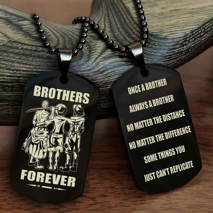 Knight Templar Customizable engraved dog tag double sided gift from brother - Brother Forever Once A Brother Always A Brother