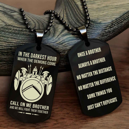 Knight Templar Customizable engraved dog tag double sided gift from brother Once A Brother Always A Brother