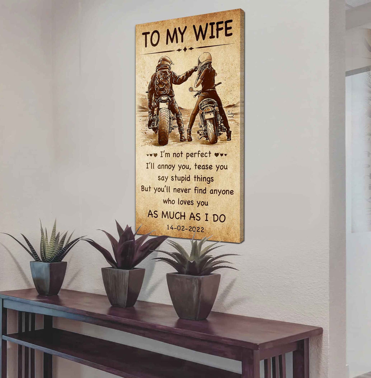 Family Poster Canvas To My Wife - I Am Not Perfect