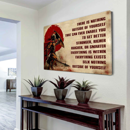 Knight Templar Poster Canvas There Is Nothing Outside Of Yourself Best Gift With Motivation Quotes