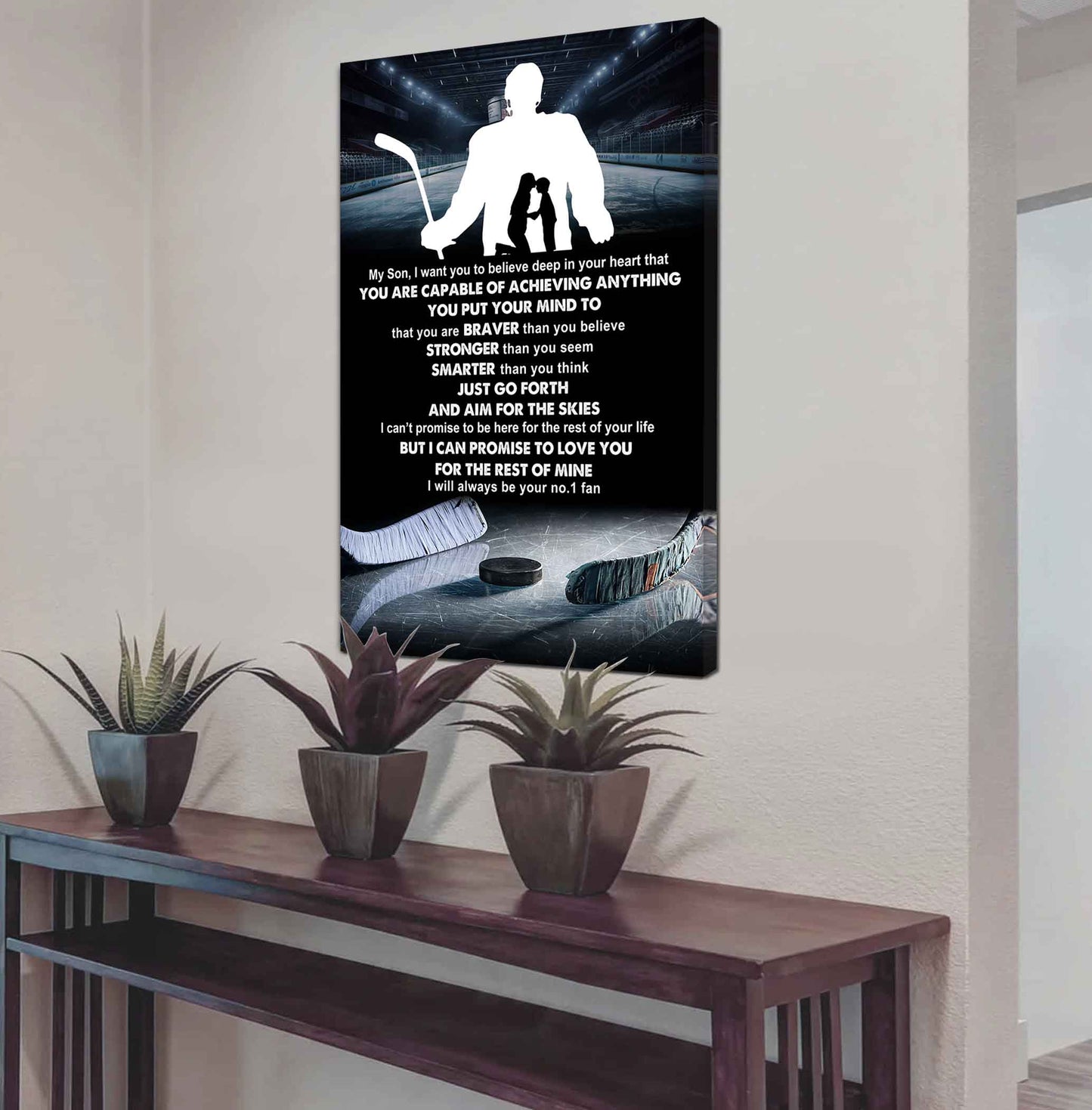 Baseball Poster Canvas Mom To Son - That You Are Braver Than You Believe You Are Capable Of I Will Always Your No 1 Fan