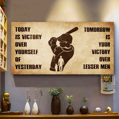Personalized Knight Templar Poster Canvas - Today Is Victory Over Yourself Of Yesterday Tomorrow Is Your Victory Over Lesser Men