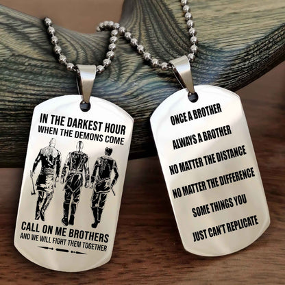 Knight Templar Customizable engraved dog tag double sided gift from brother Once A Brother Always A Brother