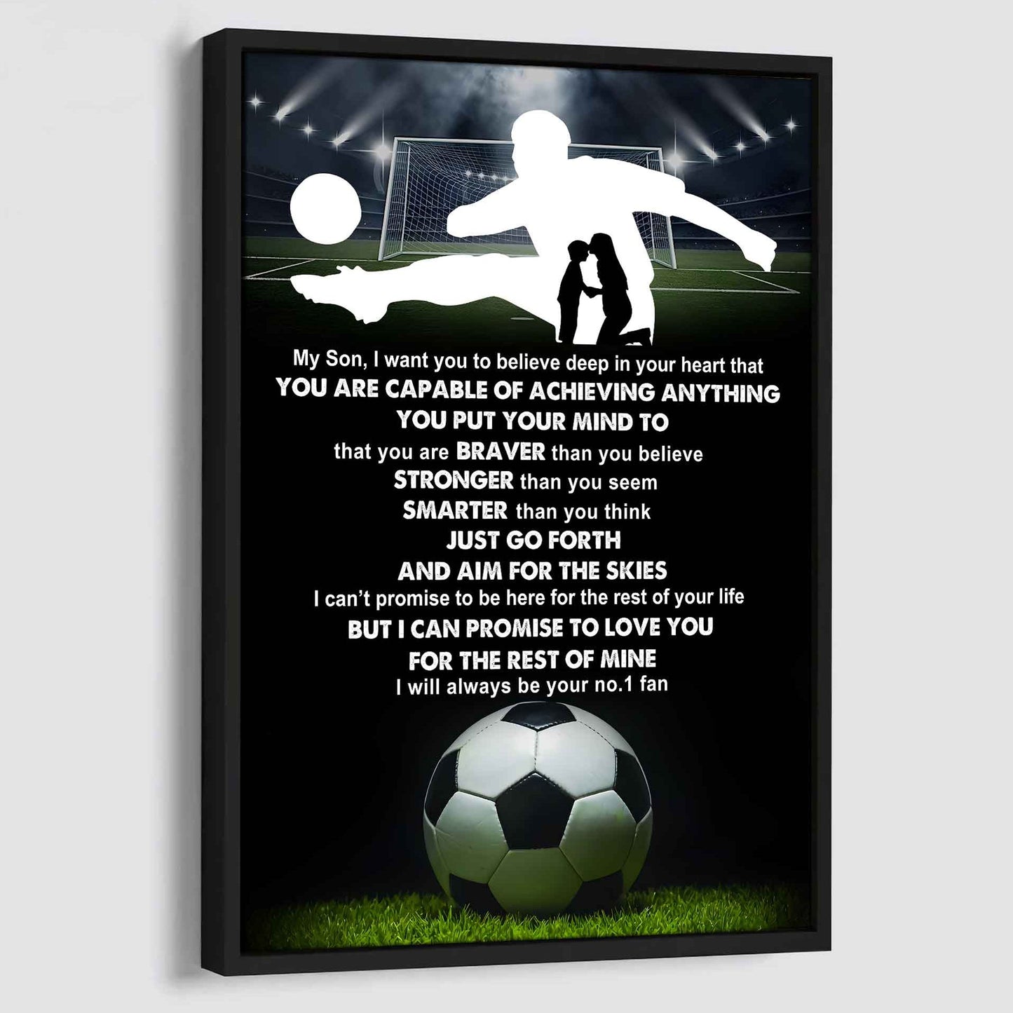 Baseball Poster Canvas Mom To Son - That You Are Braver Than You Believe You Are Capable Of I Will Always Your No 1 Fan
