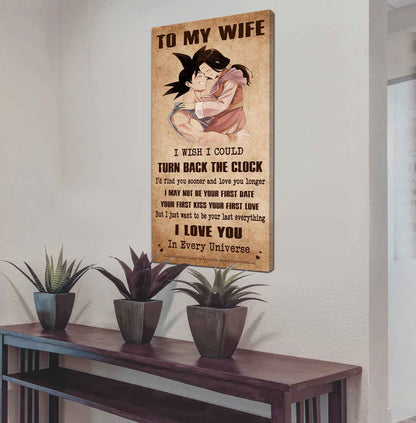 Family Poster Canvas To My Wife I Wish I Could Turn Back The Clock - I Love You Forever And Always Gift For Your Wife