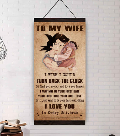 Family Poster Canvas To My Wife I Wish I Could Turn Back The Clock - I Love You Forever And Always Gift For Your Wife