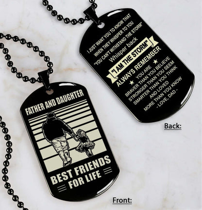 NVL Personalized Double Sided Dog Tag Father And Son Best Friends For Life - Message on the back side