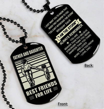 NVL Personalized Double Sided Dog Tag Father And Son Best Friends For Life - Message on the back side