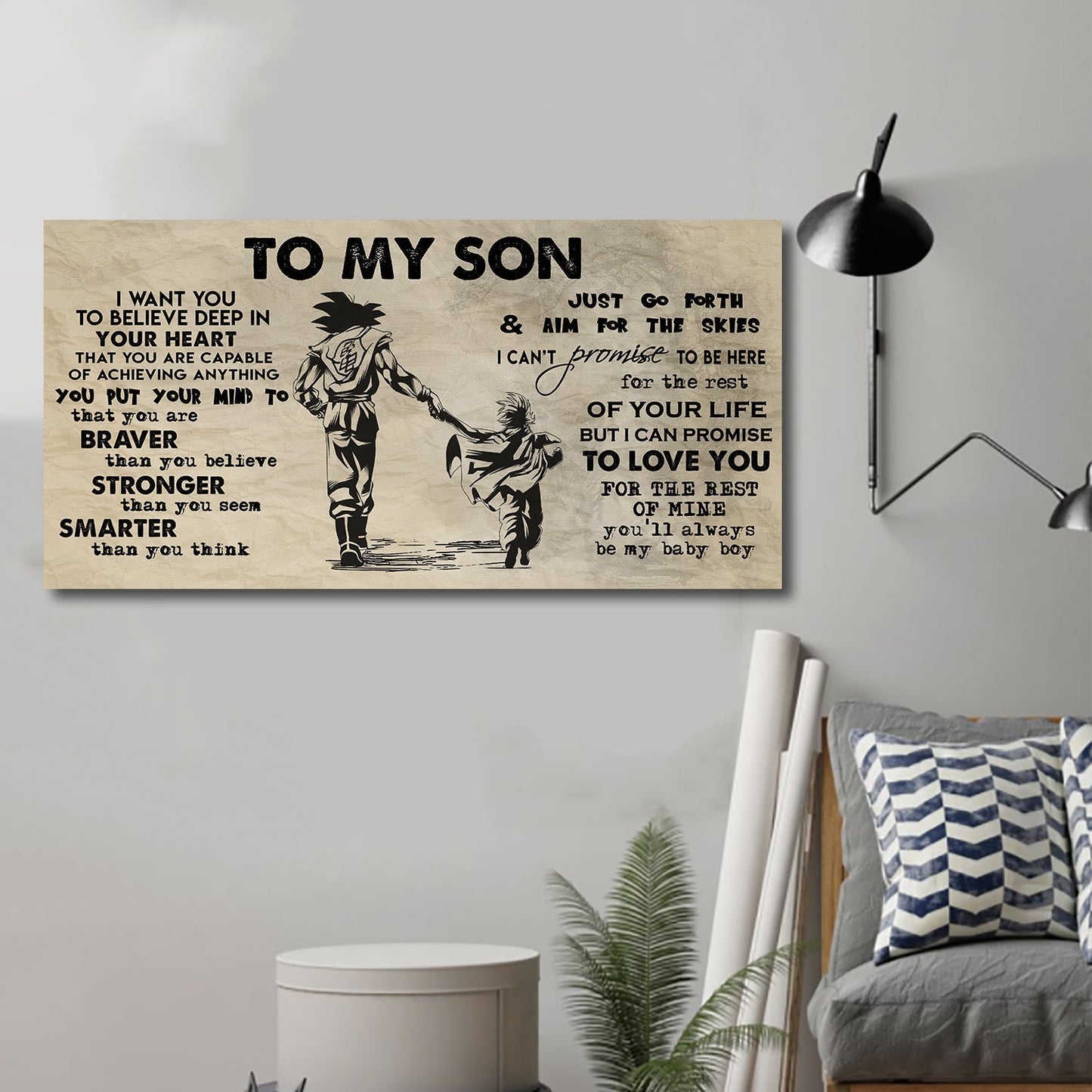 Family TO MY SON- I WANT YOU TO BELIEVE- CANVAS POSTER