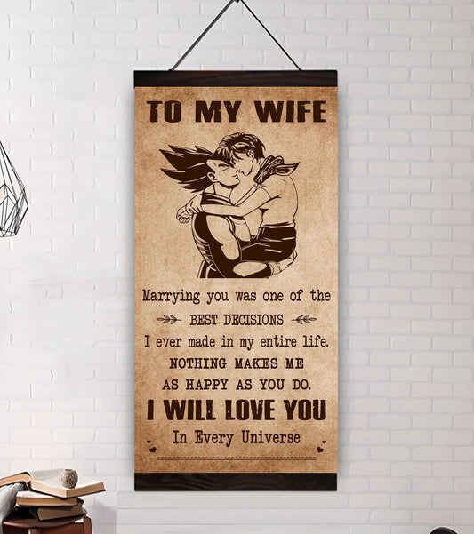 Poster Canvas To My Wife Marrying You Was One Of The Best Decisions - I Will Love You Forever And Always Gift For Your Wife