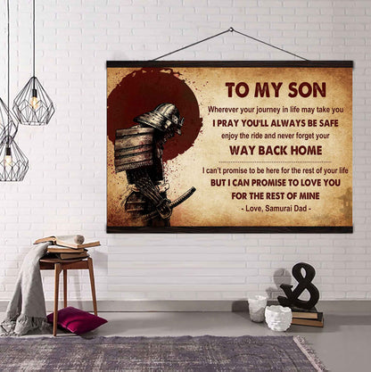 Spartan Poster Canvas Your Way Back Home From Dad To Son Gift For Your Son