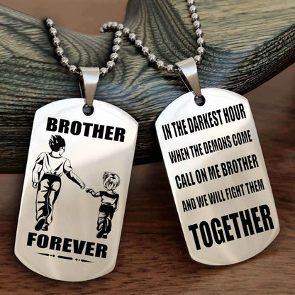 DRB Personalized Double Sided Dog Tag For My Brother - Call On Me Brother And We Will Fight Them Together Gift For Your Friend