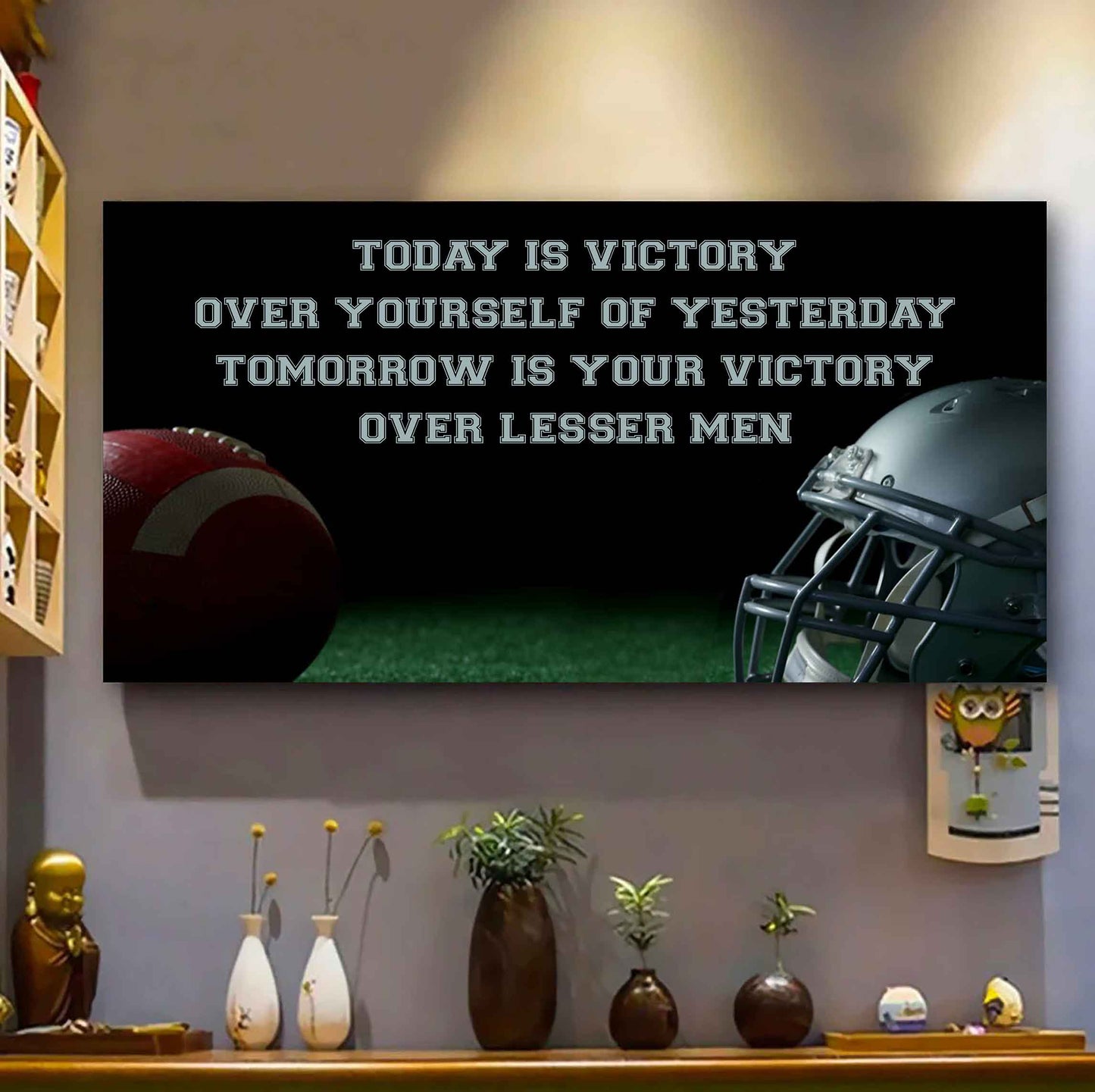 Hockey Poster Canvas - Today Is Victory Over Yourself Over Yourself Of Yesterday Tomorrow Is Your Victory Over Lesser Men