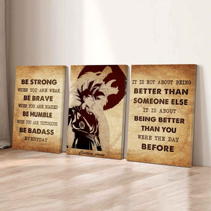 Be Better Than Yesterday – Soldier Mindset | 3-Piece Motivational Canvas Wall Art